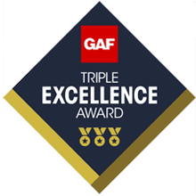 James Kate Roofing & Restoration is a GAF Triple Excellence Award winner, recognized for excellence in installation, consumer protection, and training within the roofing industry.