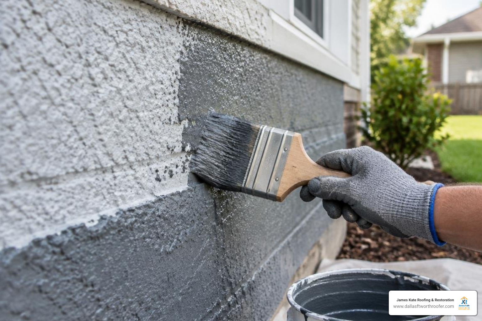 a-practical-guide-to-comparing-waterproofing-paint-options-image Waterproof coating on an exterior masonry wall