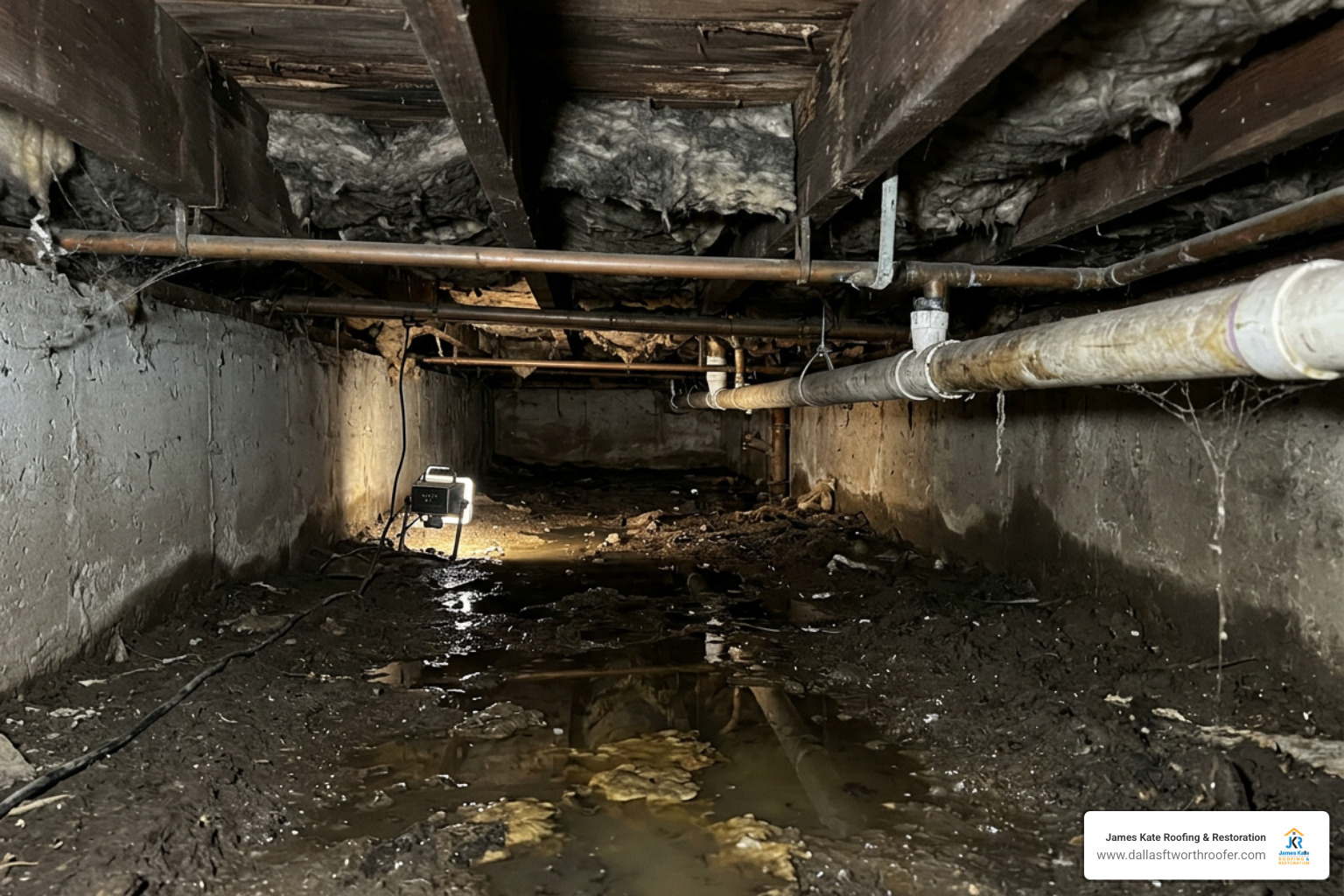 crawl space sewage cleanup