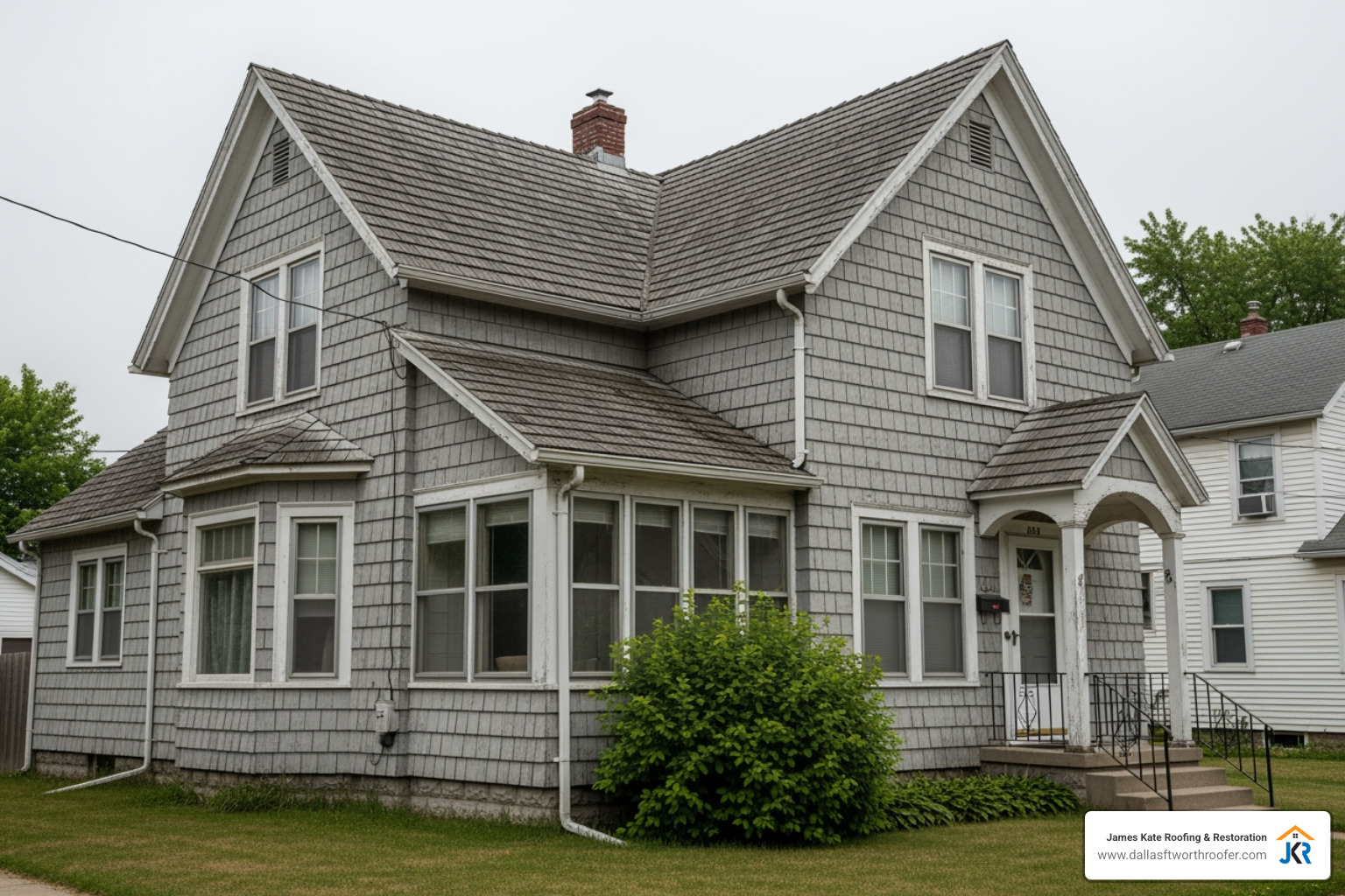 asbestos shingles on old home roofing and siding