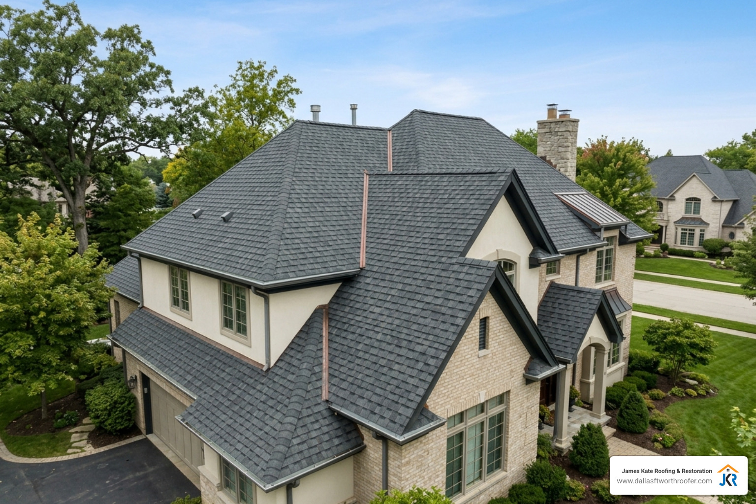 laminated asphalt shingles on luxury home with dimensional aesthetics and curb appeal - laminated asphalt shingles